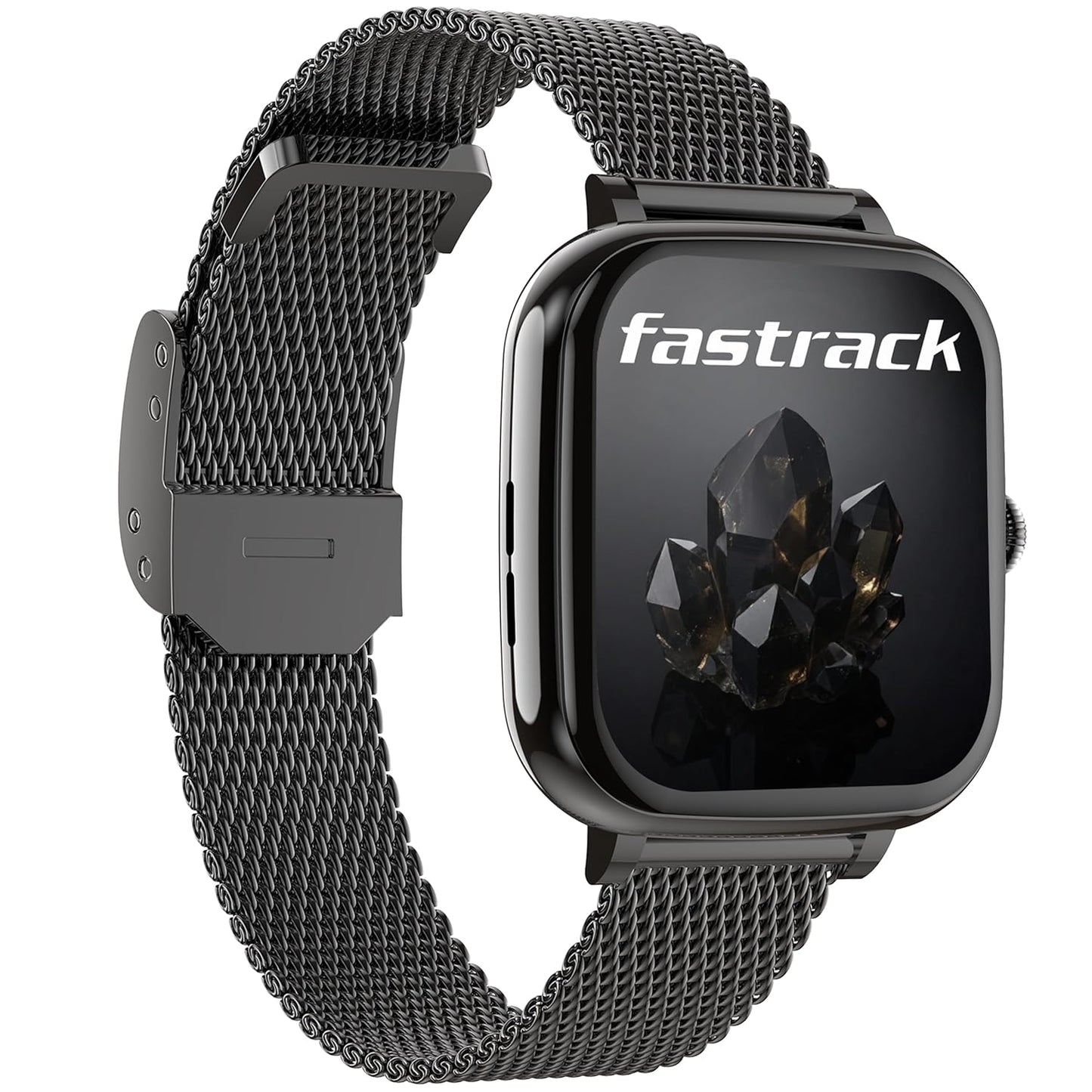 Fastrack Noir Rizz Women Smartwatch with 1.72" inch Ultra HD Display,Womens Health,AI Watchface & AI Chat,Functional Crown,24/7 Health Suite,BT Calling,IP68,Additional Silicone Strap,Games