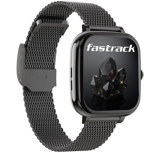 Fastrack Noir Rizz Women Smartwatch with 1.72" inch Ultra HD Display,Womens Health,AI Watchface & AI Chat,Functional Crown,24/7 Health Suite,BT Calling,IP68,Additional Silicone Strap,Games