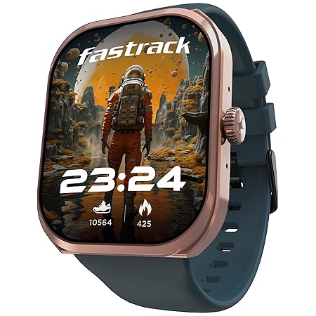 Fastrack Limitless FS2+ Smart Watch, 2.01" UltraVU Display, Functional Crown, SingleSync BT Calling, 110+ Sports Modes, 200+ Smartwatch Faces, Upto 7 Day Battery, AI Voice Assistant, 200 Watts