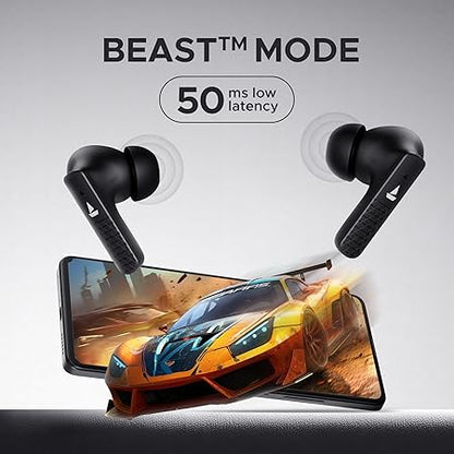 Boat Airdopes Primo in Ear HeadphoneTWS Earbuds with 45 Hours Playback, Fast Charge, Beast Mode, Dual Mics Enx, IPX Bluetooth Earbuds