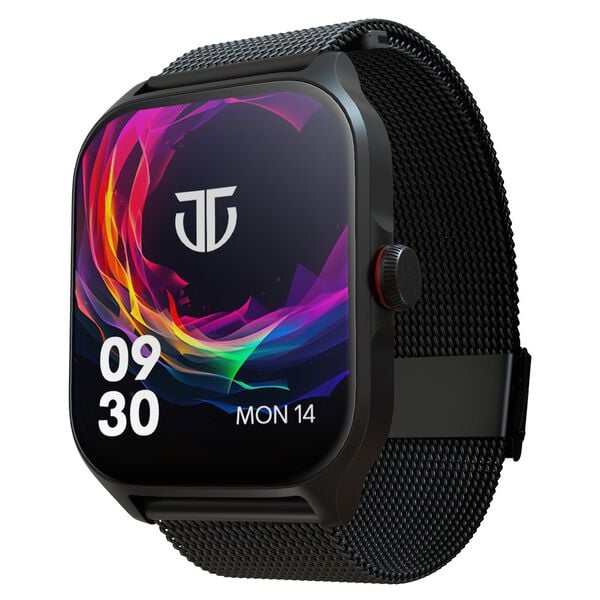 Titan Zeal 1.85" AMOLED Metal Case Smart Watch with BT Calling, SpO2, 100+ Sports Modes, Auto Sports Recognition, Fast Charging Smartwatch for Men & Women with