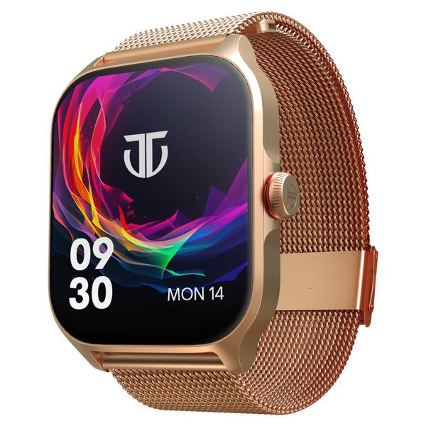 Titan Zeal 1.85" AMOLED Metal Case Smart Watch with BT Calling, SpO2, 100+ Sports Modes, Auto Sports Recognition, Fast Charging Smartwatch for Men & Women with