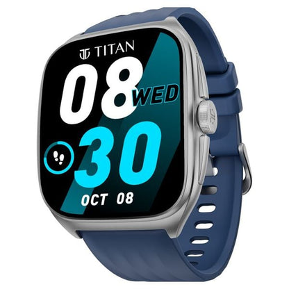 Titan Evolution Smartwatch Comes with 1.85‚Äù AMOLED Display with 390 * 450 Pixel Resolution|SingleSync BT Calling|AI Voice Assistant|100+ Sports Modes and Watchfaces|Upto 7 Day Battery|IP68