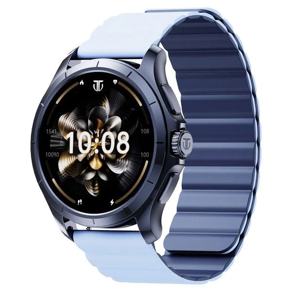 Titan Evoke 2.0, 1.32" AMOLED Display Smart Watch with AOD,1000 Nits, Functional Crown, Magnetic Strap, Metal Body,Fast Charge,24/7 Health Suite, BT Calling, SpO2, HRM, IP68 Smartwatch