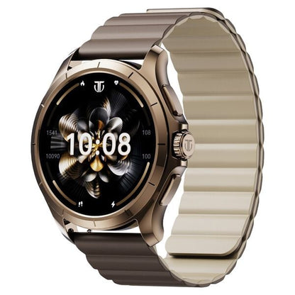 Titan Evoke 2.0, 1.32" AMOLED Display Smart Watch with AOD,1000 Nits, Functional Crown, Magnetic Strap, Metal Body,Fast Charge,24/7 Health Suite, BT Calling, SpO2, HRM, IP68 Smartwatch