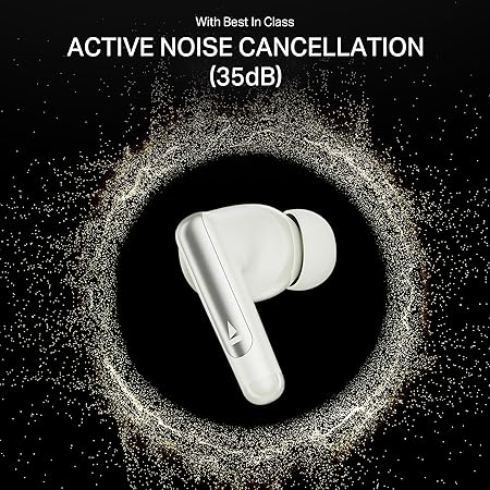 boAt Airdopes 141 Elite ANC (2025), ANC(~35dB), 4Mics ENx Tech, 42H Battery, Fast Charge,Stream Ad Free Music via App Support, IPX5, Bluetooth Earbuds, TWS Ear Buds Wireless Earphones with