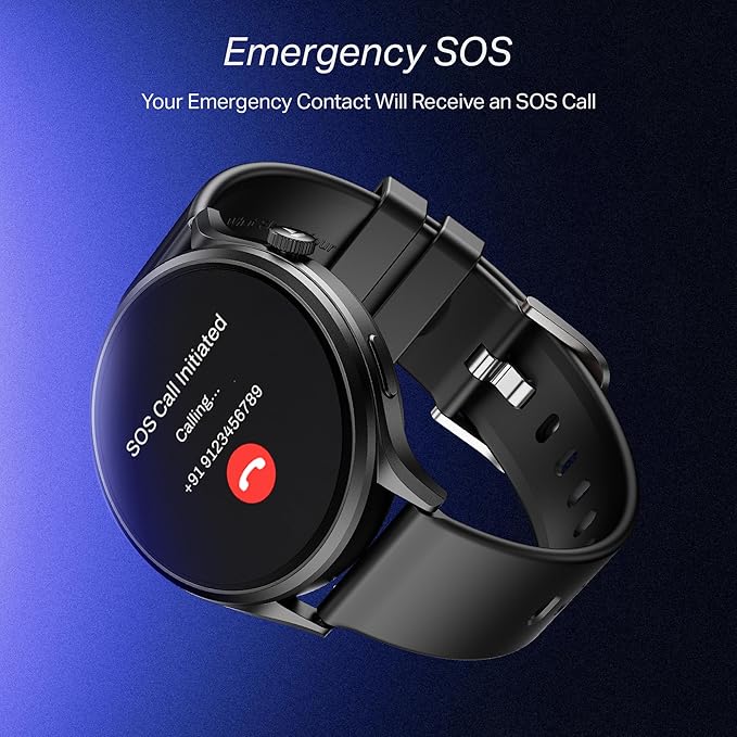Boat Lunar Discovery Pro, 1.39" HD Display, Metal Body, QR Tray, Emergency SOS, Functional Crown, Multiple Sports Modes, HR,SpO2 & Sleep Tracking, Smart Watches for Men & Women