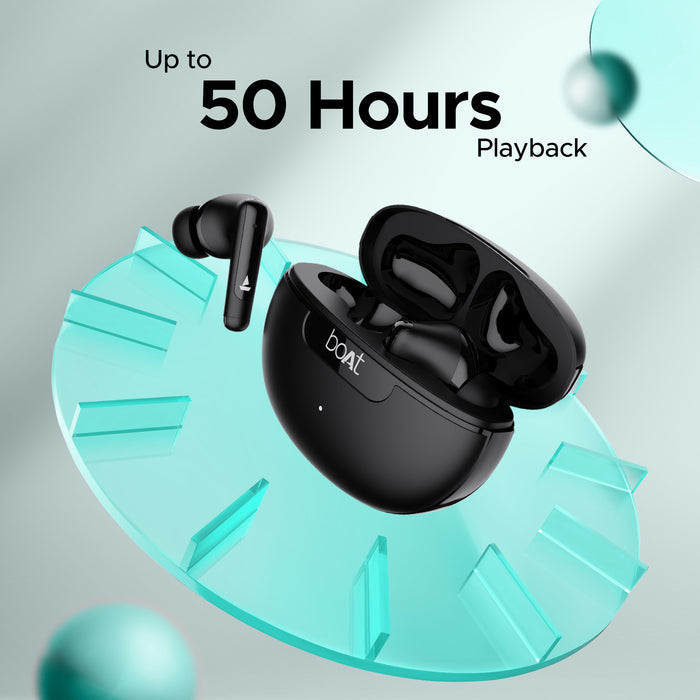 boAt Airdopes 161 ANC TWS Earbuds w/ 32 dB ANC, 50 hrs Playback, 50 ms Low Latency BEASTTM Mode, IWPTM Tech, Dual EQ Modes, 4 Mics with ENx, ASAP Charge, Bluetooth