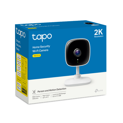 Tapo 3MP (2304, 1296P) Ultra-High-Definition Video Smart Wi-Fi Security Camera | Alexa Enabled | 2-Way Audio| Night Vision| Motion Detection | Indoor CCTV C110