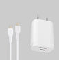 ERD TC-232 CHARGER+USB-C TO C PD WHT 25W