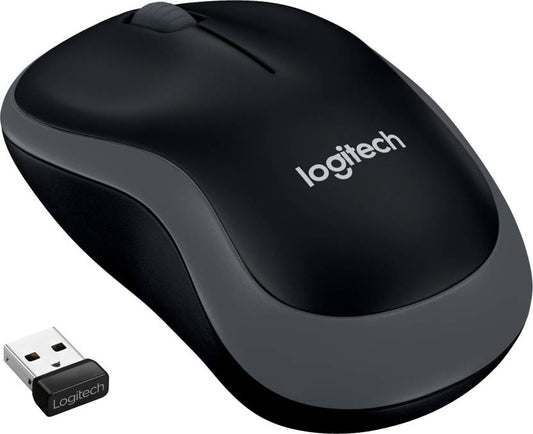 Logitech M185 / 12-Month Battery Life, 1000 DPI Optical Tracking, Ambidextrous Wireless Optical Mouse  (2.4GHz Wireless, Grey)