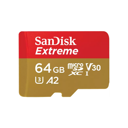 SanDisk Extreme microSDXC UHS-I, V30, 190MB/s Read, 130MB/s Write, Memory Card for 4K Video on Smartphones, Action Cams and Drones