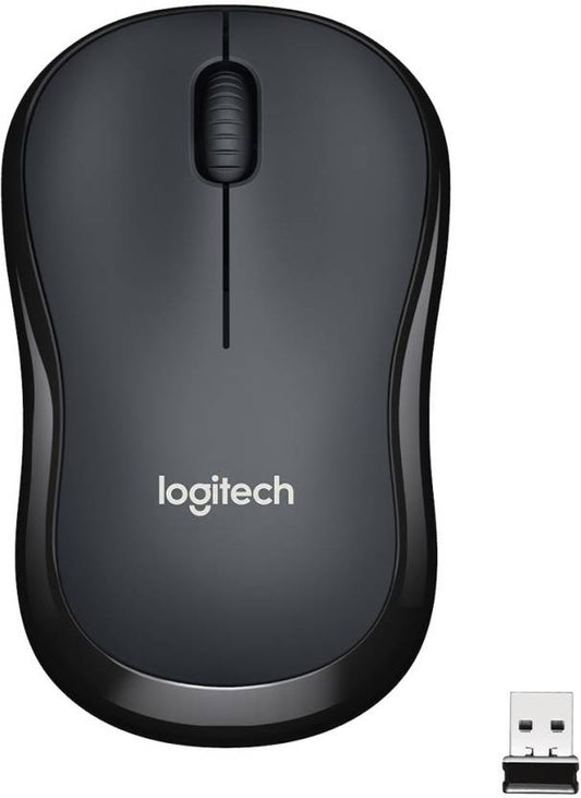 Logitech M220 / Silent Buttons, 1000 DPI Tracking, Ambidextrous Wireless Optical Mouse  (2.4GHz Wireless, Black)