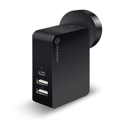 USB-C Laptop/Macbook Wall Charger 45W with Power Delivery & USB-A Charging Ports Ð Travel Edition with AU, EU, UK, US Plugs