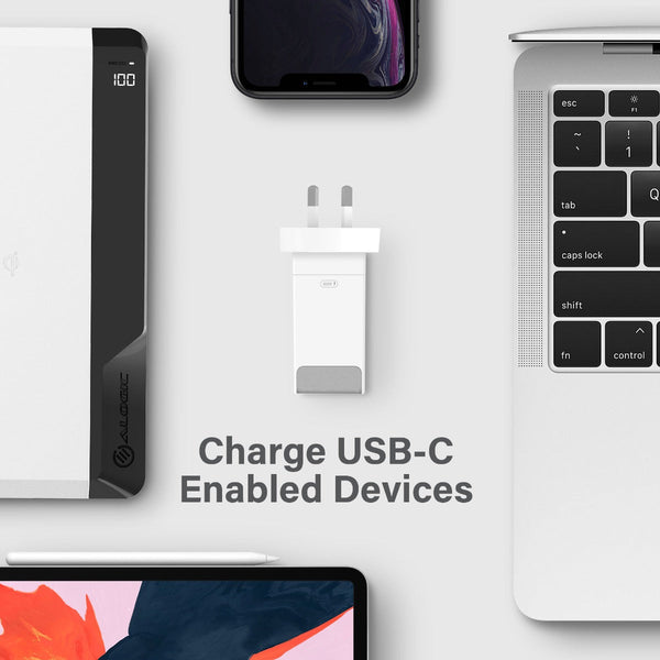 60W USB-C Laptop/Macbook Wall Charger with USB-C Charging Cable _ Travel Edition with AU, EU, UK, US Plugs and 2m Cable