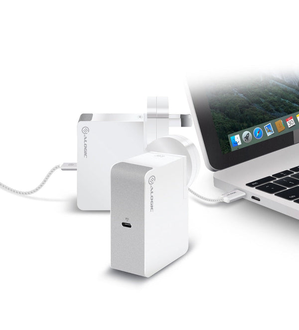 60W USB-C Laptop/Macbook Wall Charger with USB-C Charging Cable _ Travel Edition with AU, EU, UK, US Plugs and 2m Cable