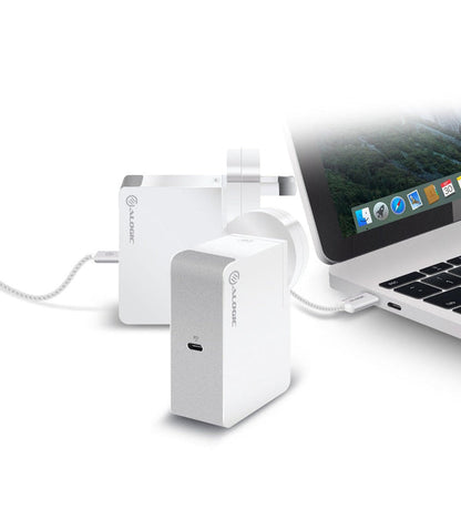 60W USB-C Laptop/Macbook Wall Charger with USB-C Charging Cable _ Travel Edition with AU, EU, UK, US Plugs and 2m Cable