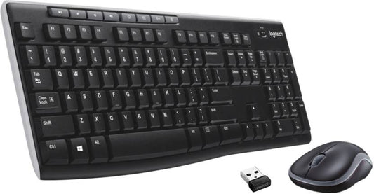 Logitech MK275 Mouse & Keyboard Combo, Spill-resistant Design Wireless Laptop Keyboard  (Black)