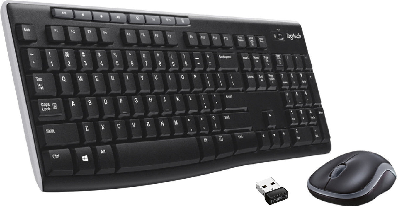 Logitech MK275 Mouse & Keyboard Combo, Spill-resistant Design Wireless Laptop Keyboard