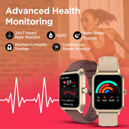 Fastrack Revoltt FS1 3.50 cm, BT Calling, Fast Charge, 100+ Sports Mode, IP68, Calculator, Fashion Smartwatch