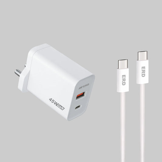 ERD TC-145 GaN CHARGER USB-C TO C, PD WHT 45W