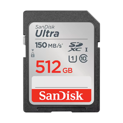 SanDisk Ultra UHS I SD Card 150MB/s for DSLR and Mirrorless Cameras, 10Y Warranty